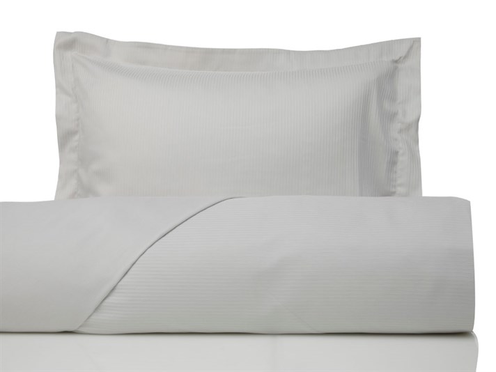 Thin Stripe Bumbac Satinat Cu Dungi Double Set Lenjerie De Pat 200x220 cm Gri