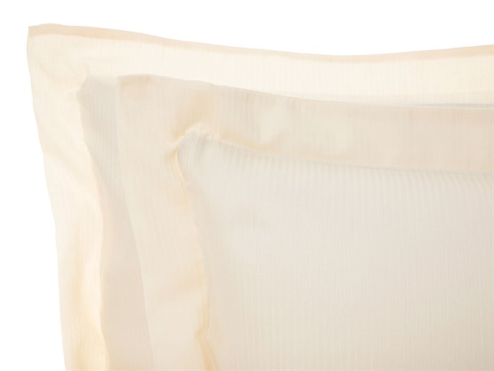 Thin Stripe Bumbac Satinat Cu Dungi Double Set Lenjerie De Pat 200x220 cm Fildeș