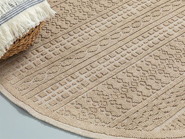 Thore Cottony Rug 110x110 cm Beige