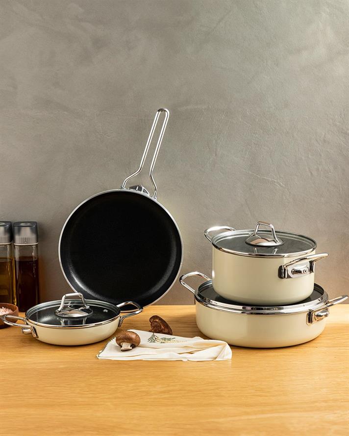 Excellence Aluminum Non-stick Fry Pan 26 cm Cream