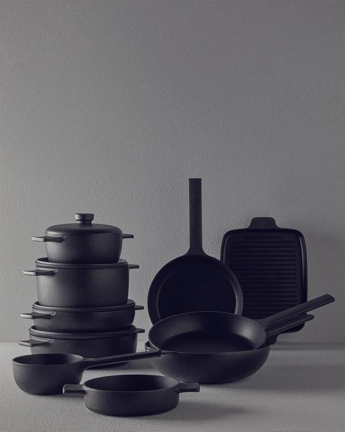 Aluminum Casting Shallow Frying Pan 20 cm Black