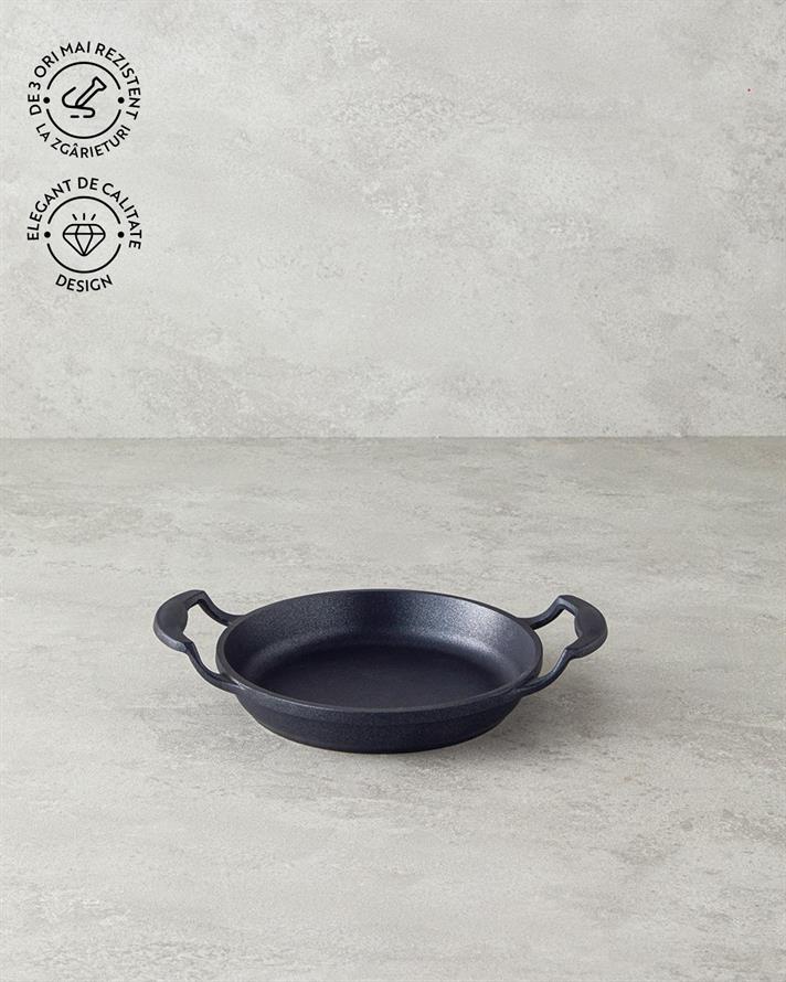 Tigaie cu manere pentru oua, Prime Expert, aluminiu, 18 cm, negru