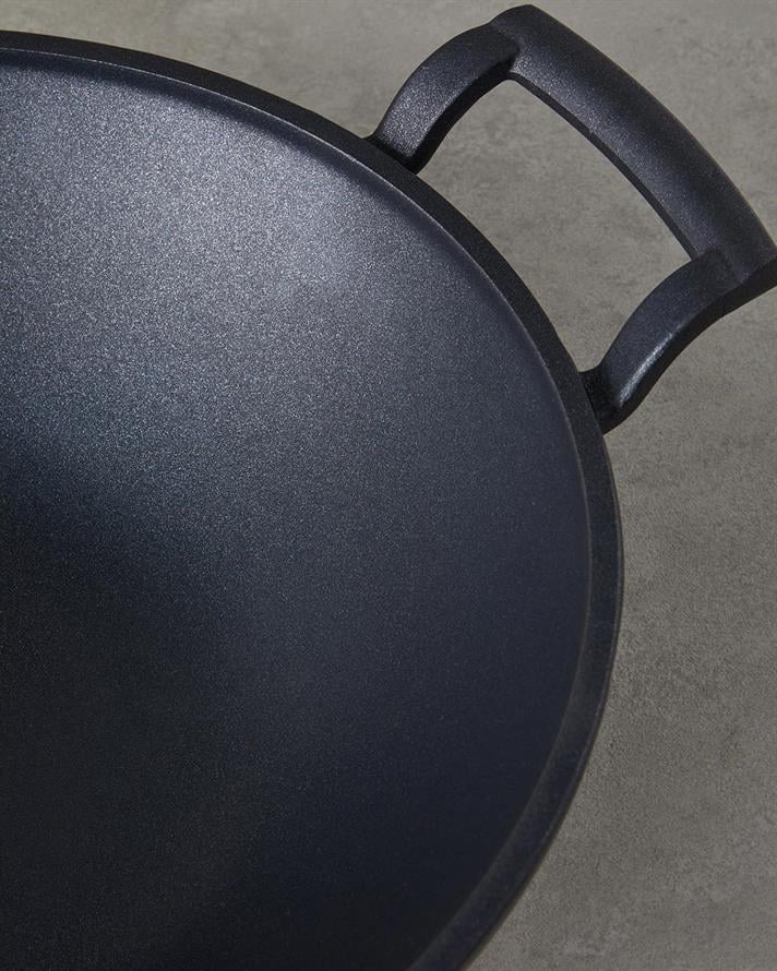Laura Aluminiu Wok Tigaie Wok 30 cm Negru