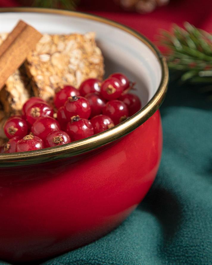 Timbre Enamel Bowl 12 cm Red