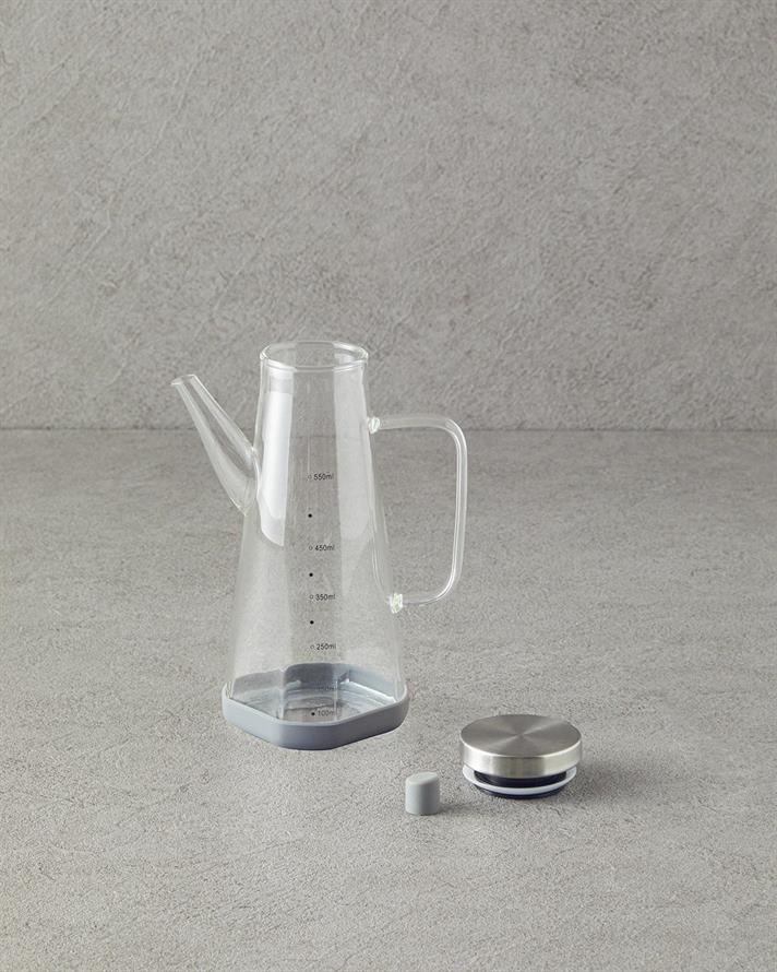 Tinna Borosilicat Recipient Pentru Ulei 550 Ml Transparent