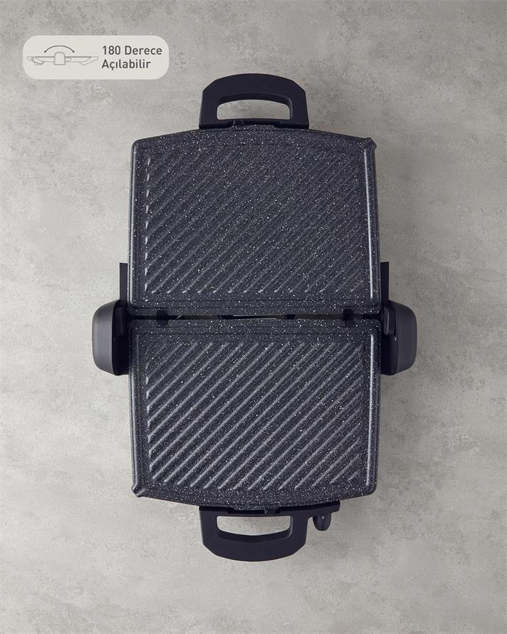 TMK 5010 Teflon Cu placă detașabilă Aparat De Sandvișuri 1800W Negru