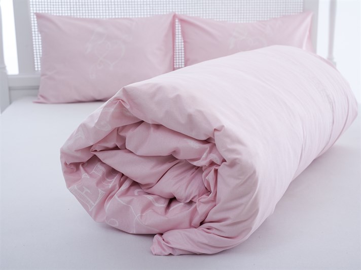 Toată dragostea Cu Bumbac Double Lenjerie De Pat Și Față Pernă 200x220 cm Roz