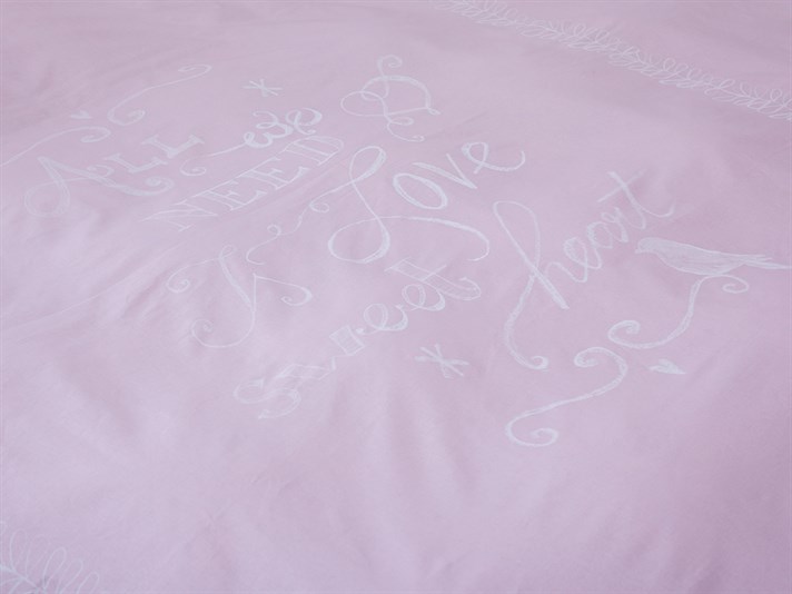 Toată dragostea Cu Bumbac Double Lenjerie De Pat Și Față Pernă 200x220 cm Roz