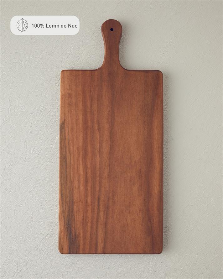 Natural Nuc Placă De Tocat 20x45 cm Maro Închis