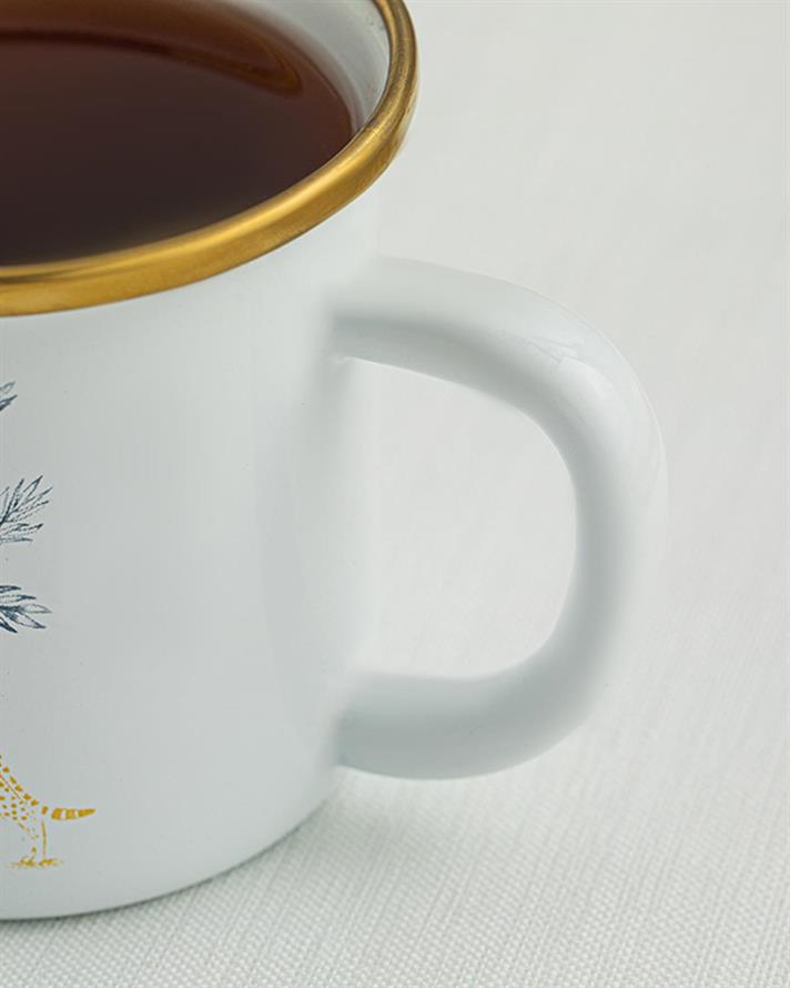 Toile Panther Enamel Cup 350 ML Dark Blue - White