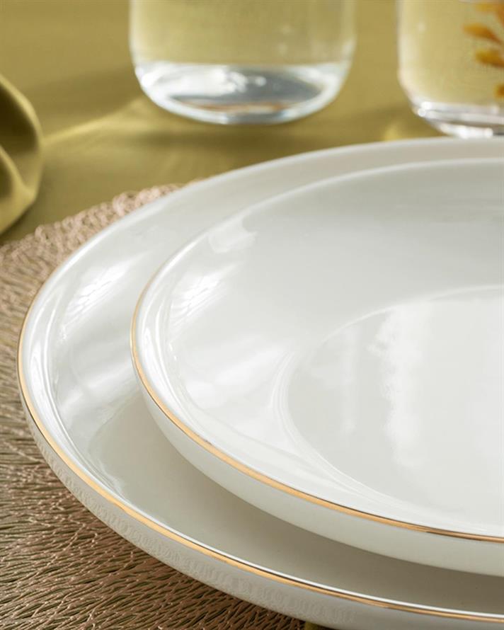 Torino Farfurie De Tort, Porțelan, 21 Cm, Auriu