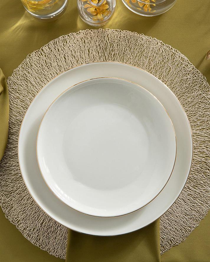 Torino Farfurie De Tort, Porțelan, 21 Cm, Auriu