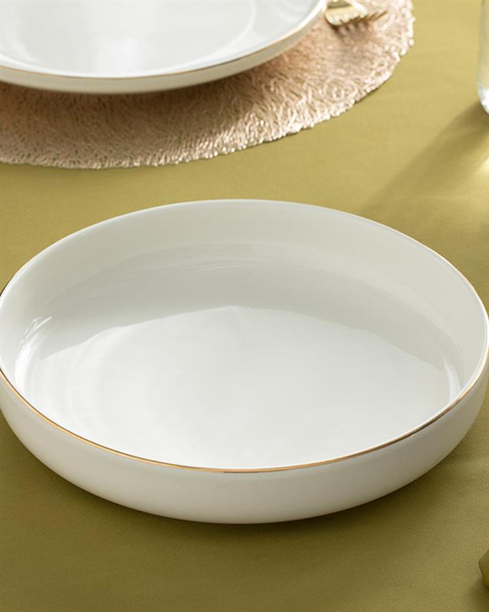 Torino Porcelain Salad Bowl 24 cm Gold