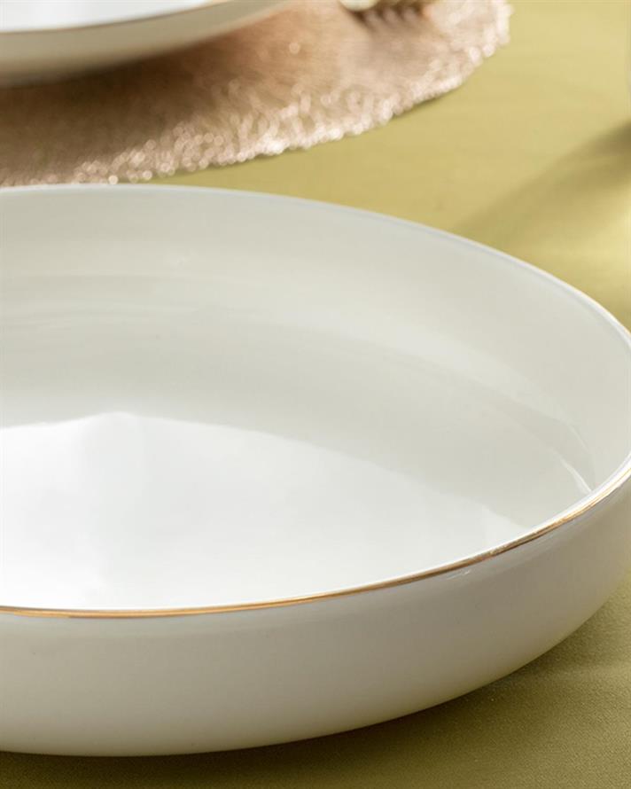 Torino Porcelain Salad Bowl 24 cm Gold