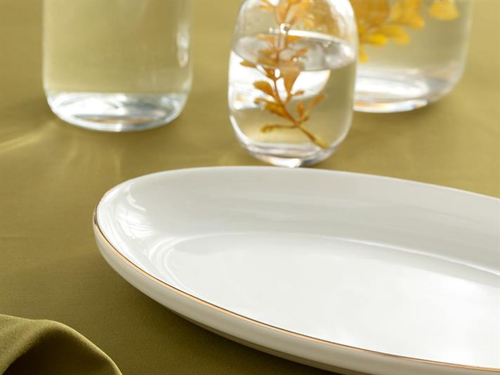 Platou, Torino, porțelan, 25 cm, auriu
