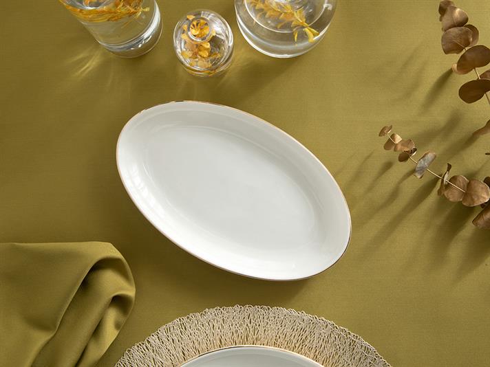 Platou, Torino, porțelan, 25 cm, auriu