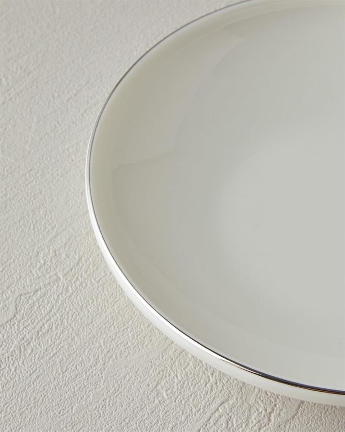 Torino, Serviciu de masa din portelan, 27 piese pentru 6 persoane, argintiu