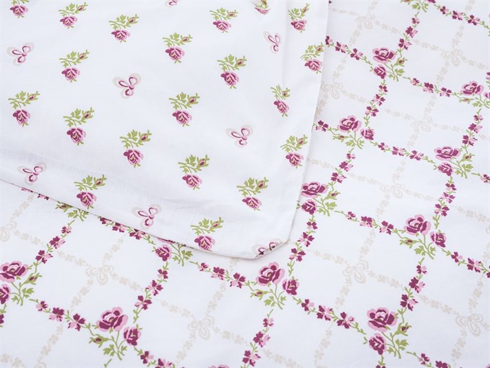 Trandafir clasic Cu Bumbac Single Lenjerie De Pat 160x220 cm Roz