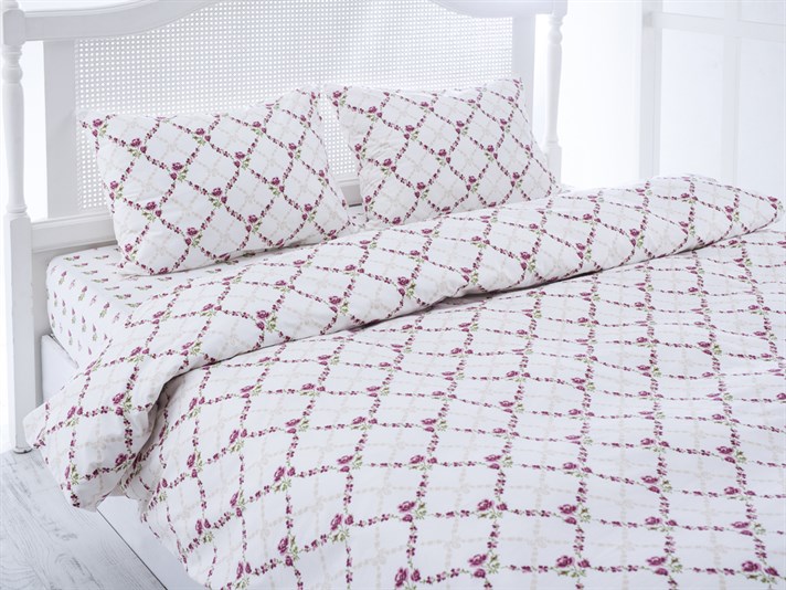 Trandafir clasic Cu Bumbac Double Lenjerie De Pat 200x220 cm Roz