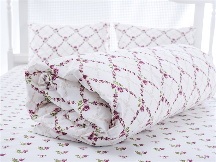 Trandafir clasic Cu Bumbac Double Lenjerie De Pat 200x220 cm Roz