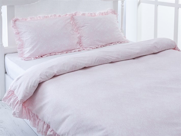 Trandafir elegant Cu Bumbac Double Lenjerie De Pat 200x220 cm Roz