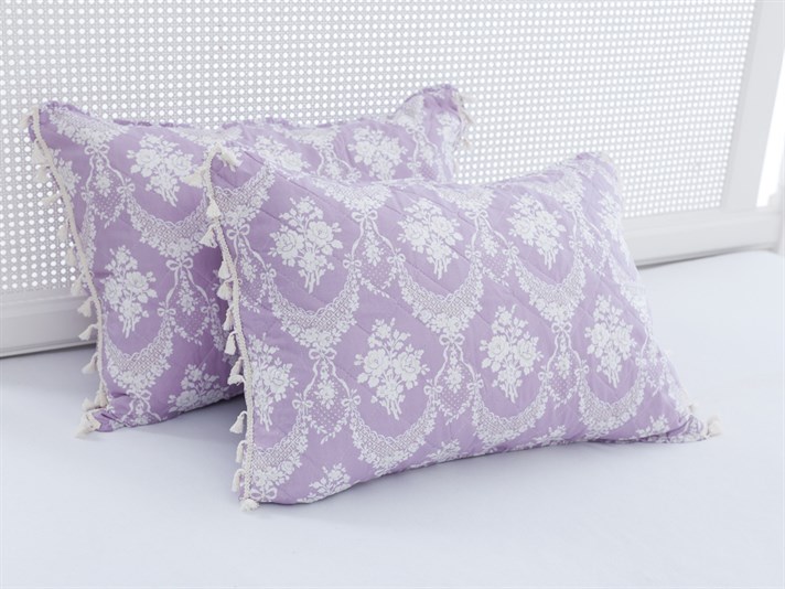 Trandafir frumos  Microfibră Pentru o persoana  SET CUVERTURĂ DE PAT 160x240 cm Liliac.
