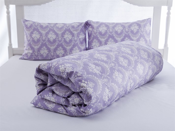 Trandafir frumos Bumbac Satinat Single Lenjerie De Pat 160x220 cm Lila