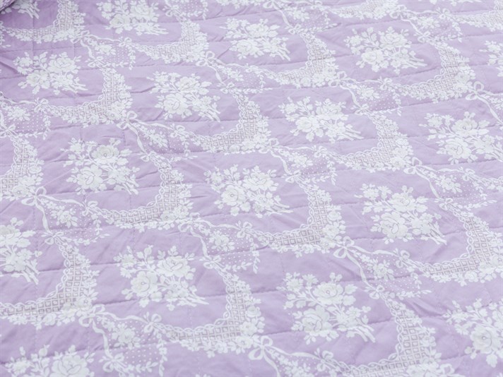 Trandafir frumos  Microfibră Pentru o persoana  SET CUVERTURĂ DE PAT 160x240 cm Liliac.