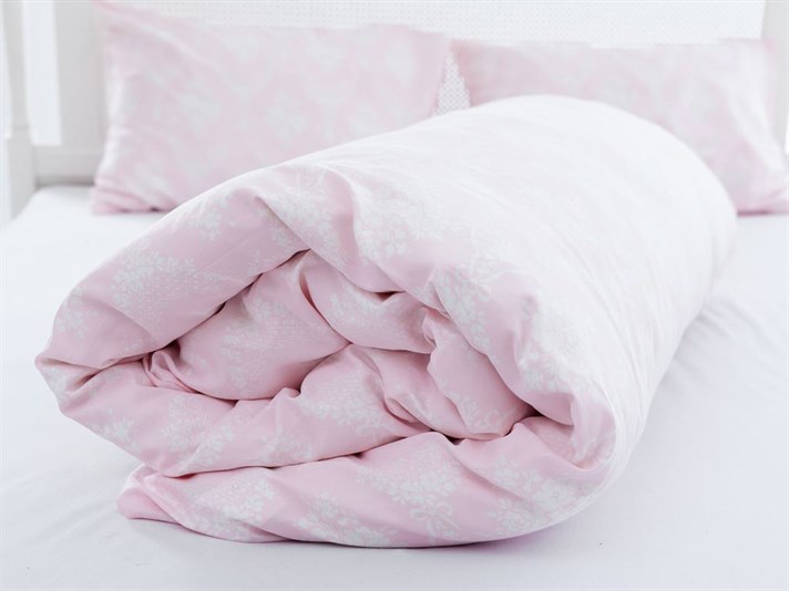 Trandafir frumos Bumbac Satinat Single Lenjerie De Pat 160x220 cm Roz
