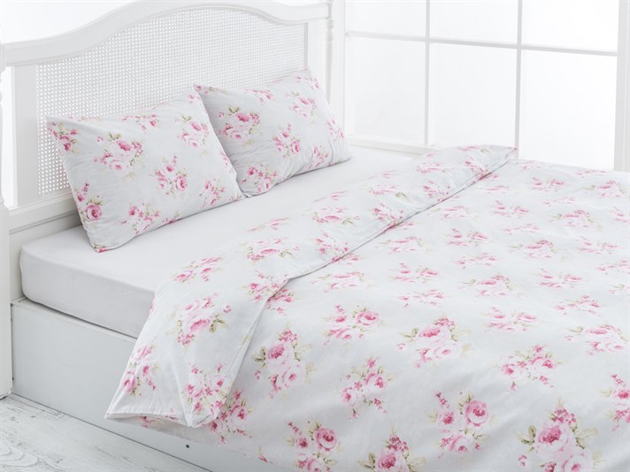 Trandafir greu Cu Bumbac Double Lenjerie De Pat 200x220 cm Culoarea Trandafirului Uscat.
