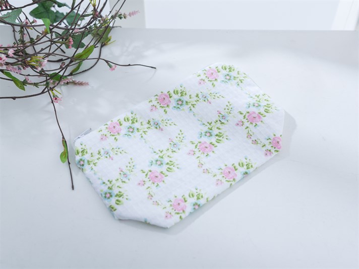 Trandafir și dantelă Pătură De Vară Geantă Machiaj 15 cm Roz