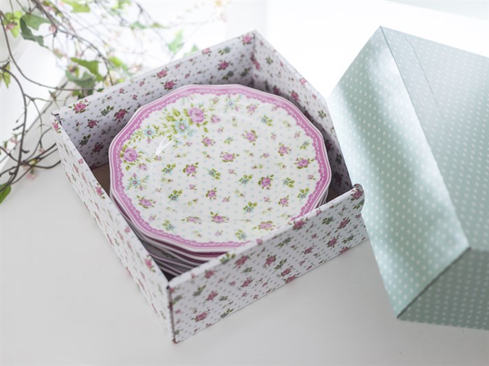 Rose And Lace Bone China Cake Plate 22 cm Pink