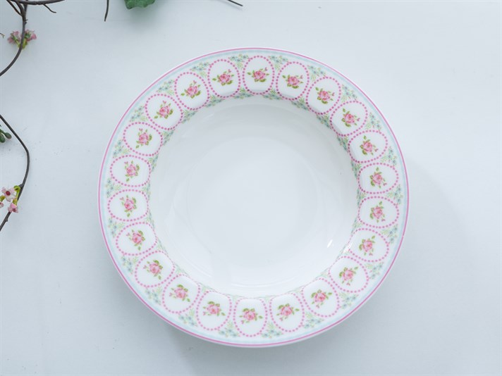 Rose And Lace Bone China 6 pcs Dinner Plate Pink