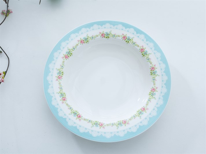 Rose And Lace Bone China 6 pcs Dinner Plate Pink