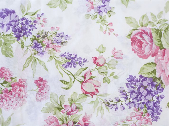 Trandafir și liliac Cu Bumbac Cu 2 Piese Față De Pernă 50x70 cm Lila