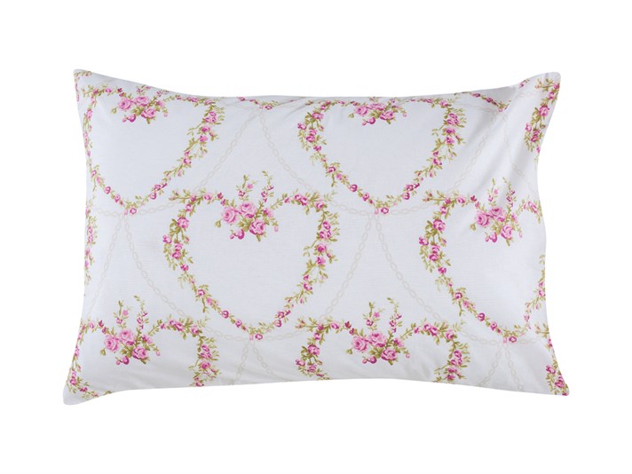 Trandafir inima Cu Bumbac Cu 2 Piese Față De Pernă 50x70 cm Roz