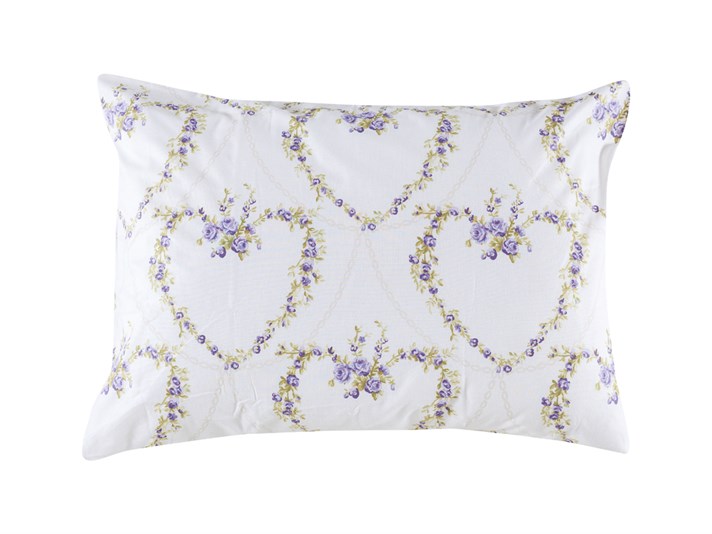 Trandafir inima Cu Bumbac Cu 2 Piese Față De Pernă 50x70 cm Violet