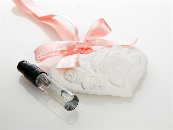 Trandafir inima Piatră Parfumată 10x9.5 cm Alb