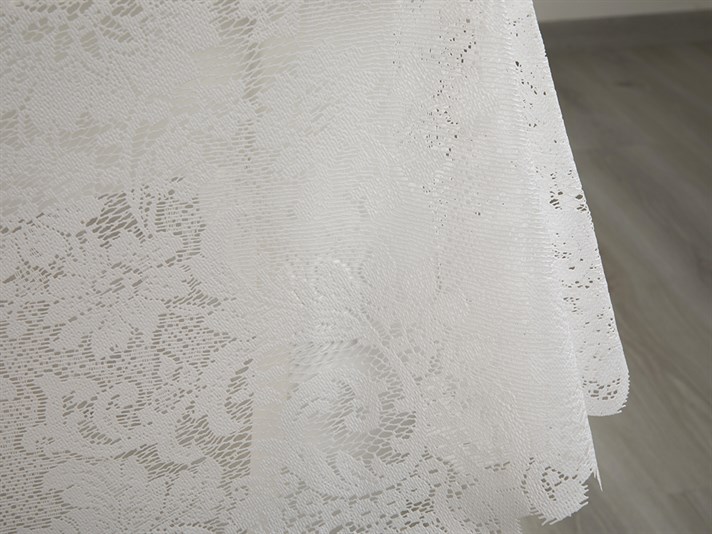 Trandafir mare  Vinil  Oval Față de Masă 137x182 cm White