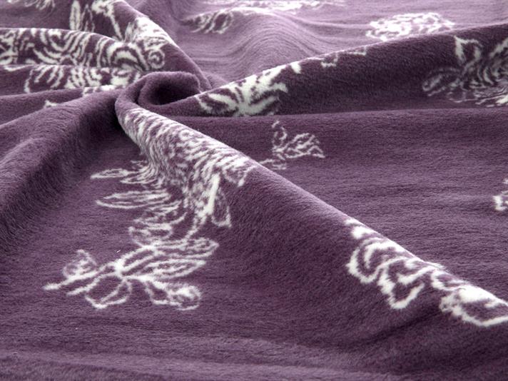 Trandafir prețios Cottony Double Person  PĂTURĂ 200x220 cm Violet.