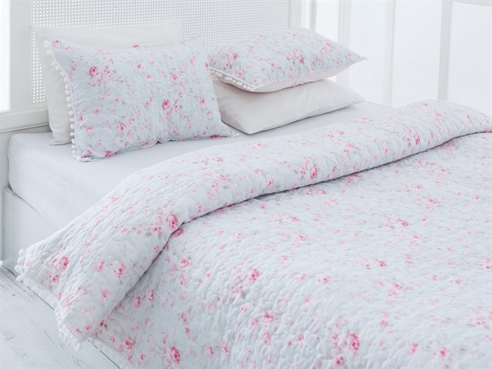 Trandafir sălbatic  Microfibră Pentru o persoana  SET CUVERTURĂ DE PAT 160x240 cm Roz