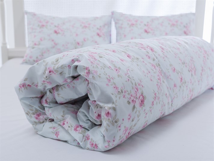 Trandafir sălbatic Cu Bumbac Double Lenjerie De Pat 200x220 cm Albastru