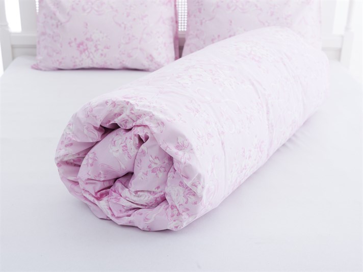 Trandafiri de grădină Cu Bumbac Double Lenjerie De Pat 200x220 cm Roz