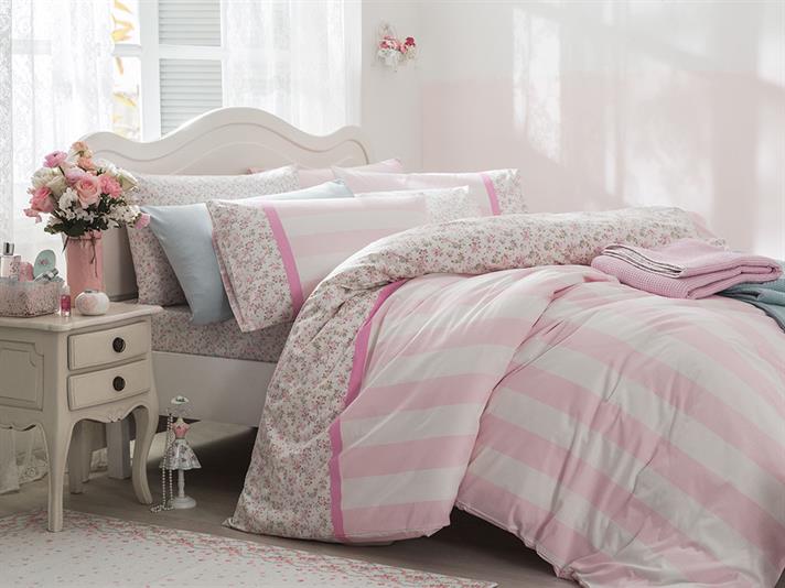 Trandafiri fanteziste Cu Bumbac Single Lenjerie De Pat 160x220 cm Roz