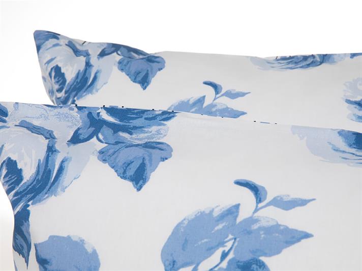 Trandafiri greci Cottony Set 2  FAȚĂ DE PERNĂ 50x70 cm Albastru.