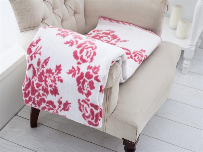 Trandafiri mari Acril  PĂTURĂ TV 120x180 cm Rose Color