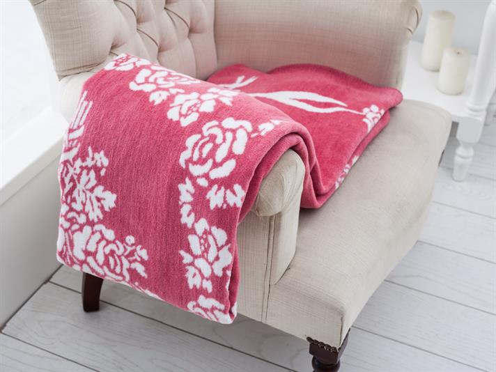 Trandafiri mari Acril  PĂTURĂ TV 120x180 cm Rose Color