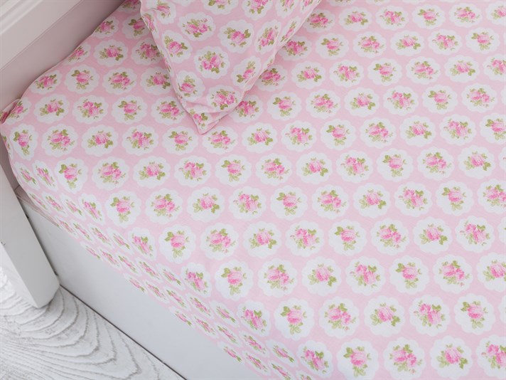 Trandafirul înflorește Pentru o persoana  SET CUVERTURĂ 150x220 cm Roz