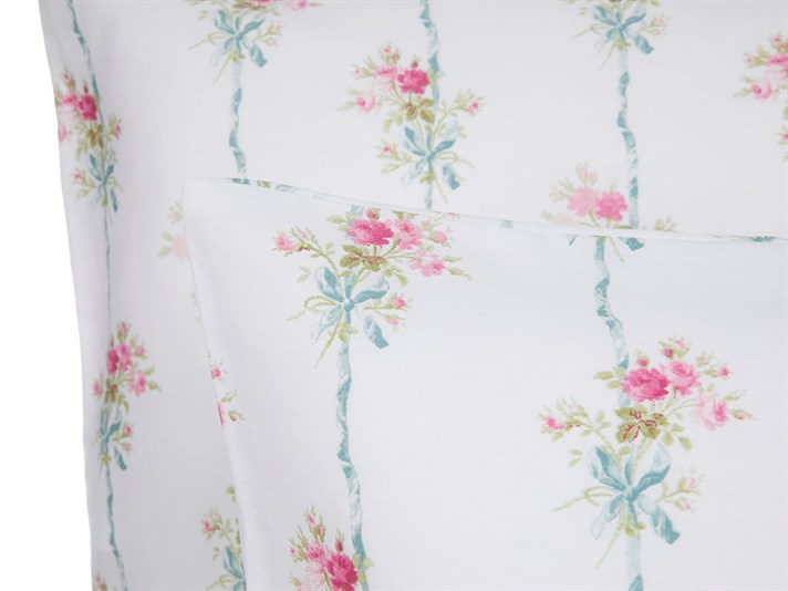 Trandafirul trandafir  Satin bumbac Set 2  FAȚĂ DE PERNĂ 50x70 cm Albastru.
