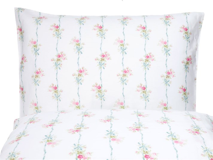 Trandafirul trandafir  Satin bumbac Set 2  FAȚĂ DE PERNĂ 50x70 cm Albastru.